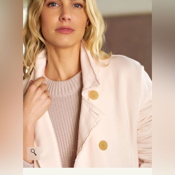 FRANK & EILEEN NEW TRIPLE FLEECE BELFAST ENGLISH PEACOAT IN BISCOTTI M - Picture 3 of 8